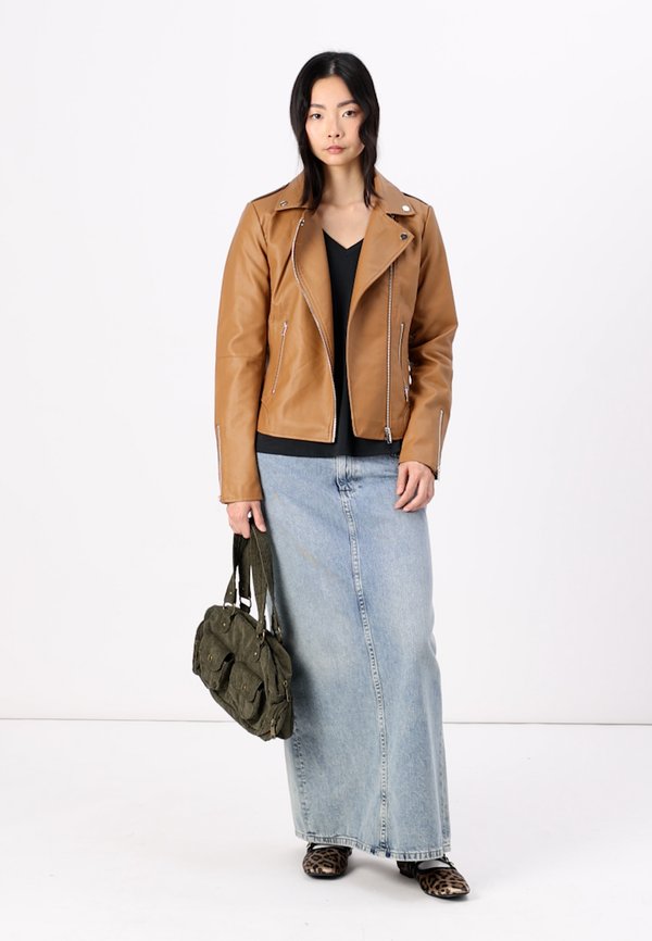 VICARA - Faux leather jacket - toasted coconut3