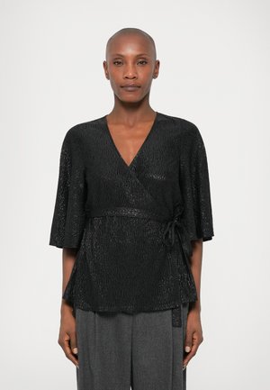 NADINE WRAP - Μπλούζα - black shimmer