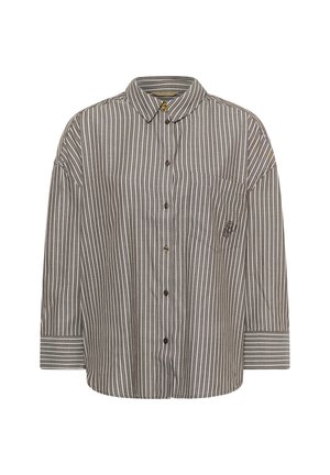 Culture, CUMANGA OVERSIZE SHIRT - Button-down blouse - brown white stripe