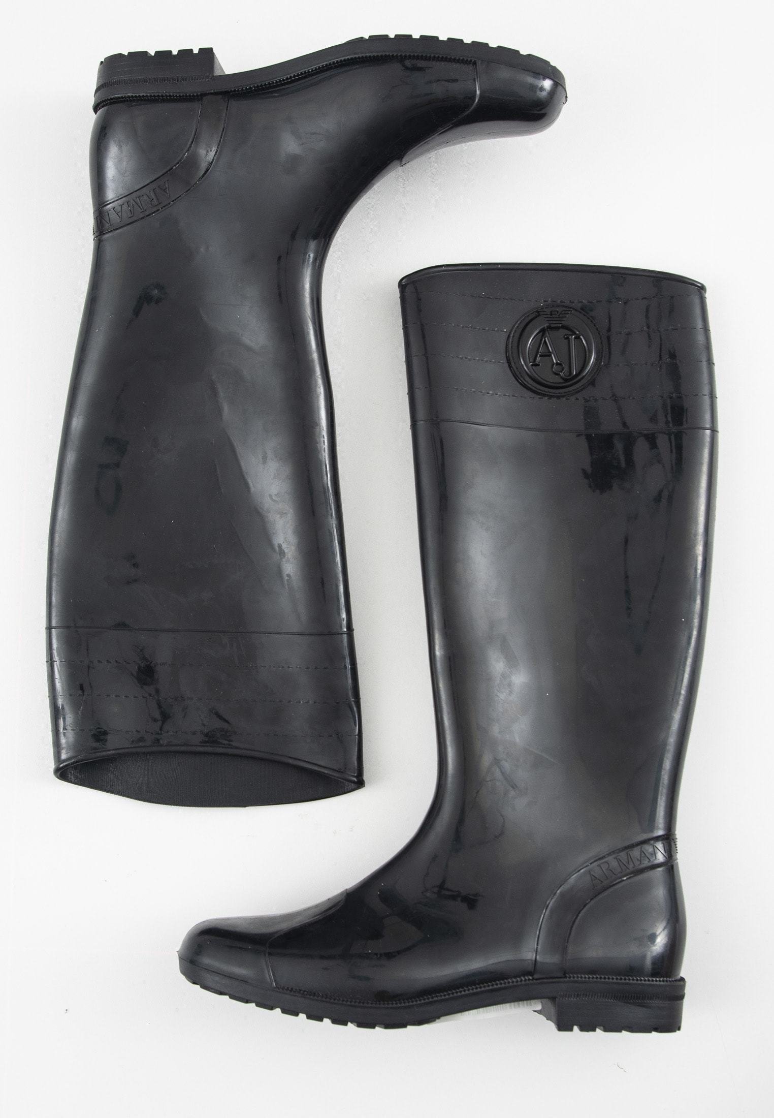 Armani Jeans Regenlaarzen - black/Zwart - Zalando.nl