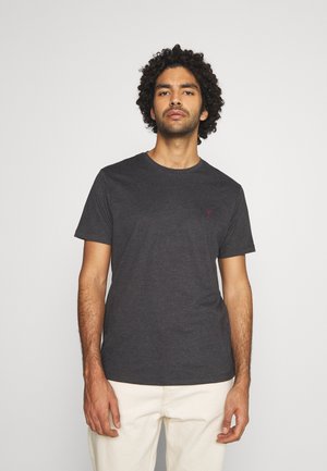 BRACE CONTRAST CREW - Basic T-shirt - soot black marl