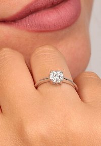 CHRIST Ring - weißgoldfarben