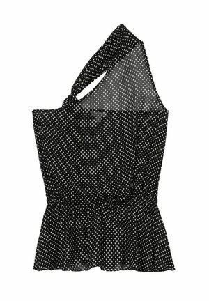 Reiss REGULAR FIT TINA ONE SHOULDER POLKADOT GEORGETTE - Top - black