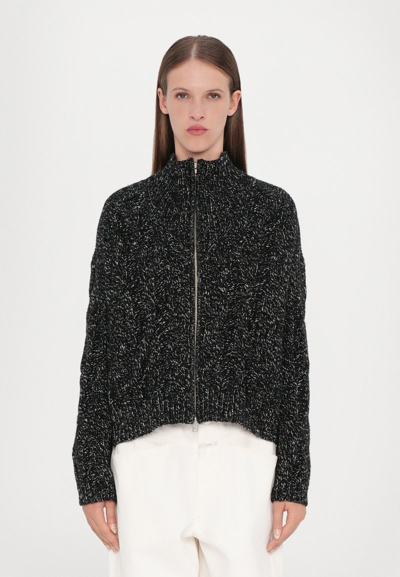 CLOSED TROYER ZIP CARDIGAN - Kardiganas - dark grey melange