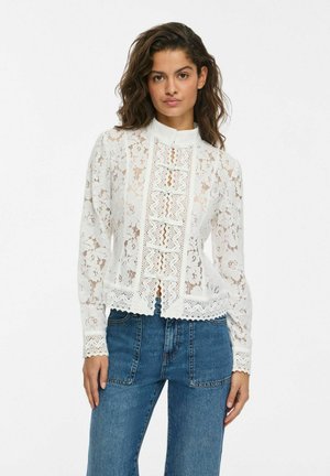 Noisy May, BLOUSE NMVENNA LACE - Chemisier - snow white
