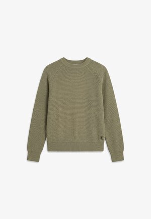 Calvin Klein Jeans, LS WOOL BLEND RAGLAN CREWNK 7GG - Jumper - oil green
