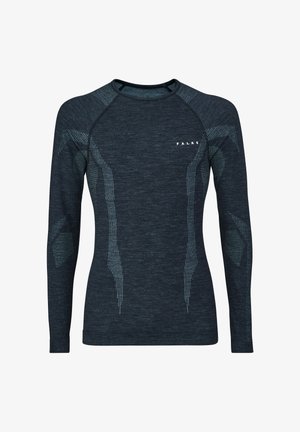 FALKE LANGARMSHIRT WOOL-TECH - Undershirt - space blue