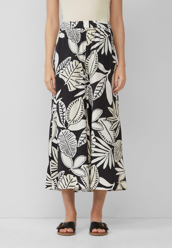 STRUKTURIERTER  - Faltenrock - schwarz