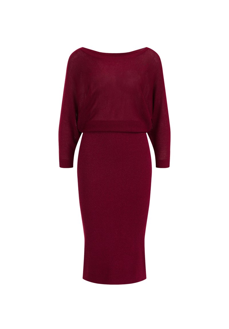 WE Fashion Gebreide jurk rood WE Fashion Gebreide jurk rood