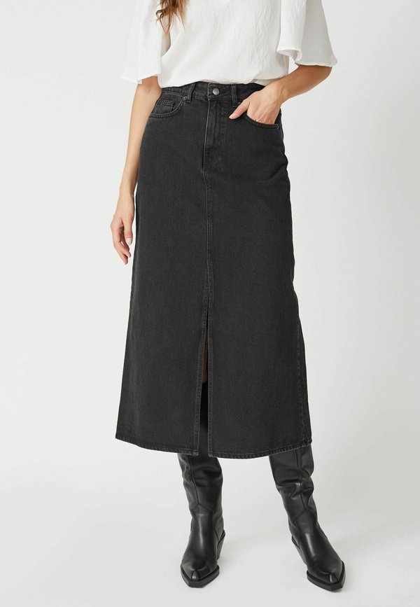 VIKACC SLIT DENIM SKIRT - A-Linien-Rock