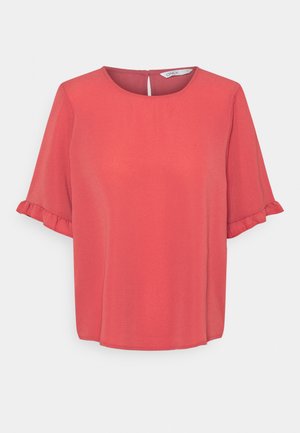 ONLNOVA LUX FRILL SOLID - Jednoduché triko - baroque rose