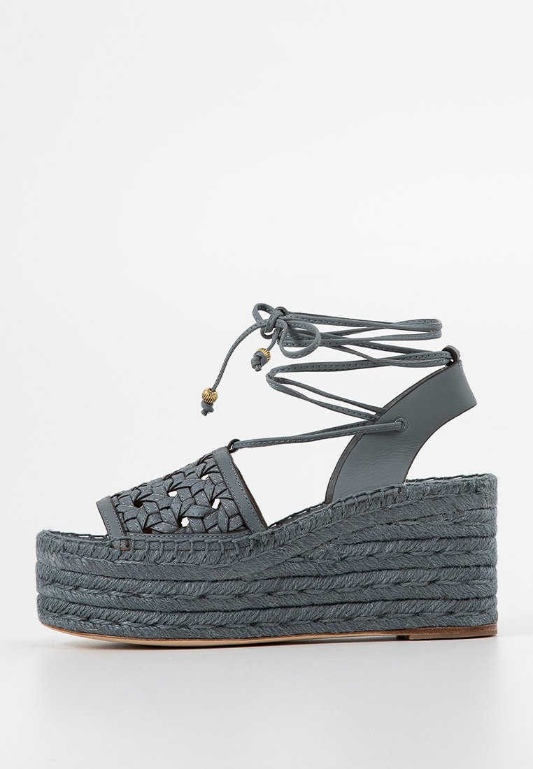TORY BURCH Sandalen met sleehak lichtblauw