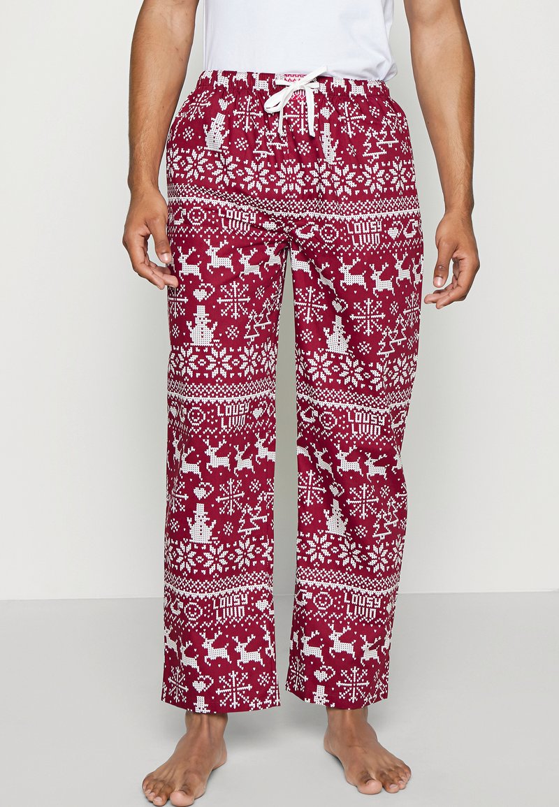 Lousy Livin Underwear PYJAMA PANT SCANDI - Pyjama bottoms - burgundy