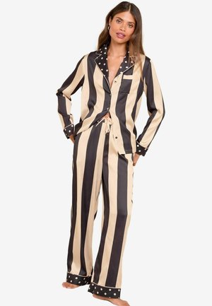 REGULAR FIT - LONG SLEEVE SET   - Nattplagg set - black white polka dot