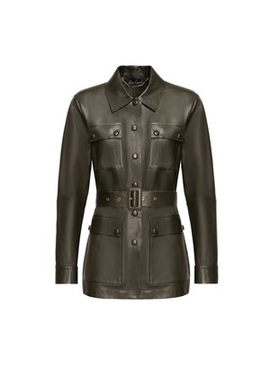 Luisa Spagnoli VEZZANO - Leather jacket - verde militare