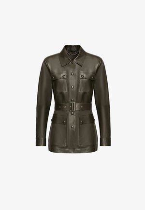Luisa Spagnoli VEZZANO - Leather jacket - verde militare