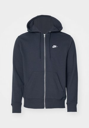 Nike Sportswear CLUB HOODIE - Felpa con zip - black/white