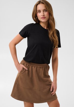 Kaffe, KAASTER FAUX SUEDE - Jupe trapèze - partridge cc