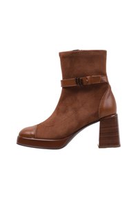 Hispanitas Botines con plataforma - camel