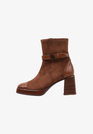 Hispanitas Bottines à plateau - camel