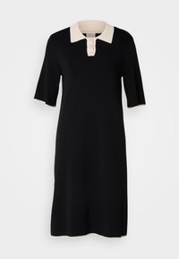 YASMILLE MIDI DRESS  - Svetríkové šaty - black/star white