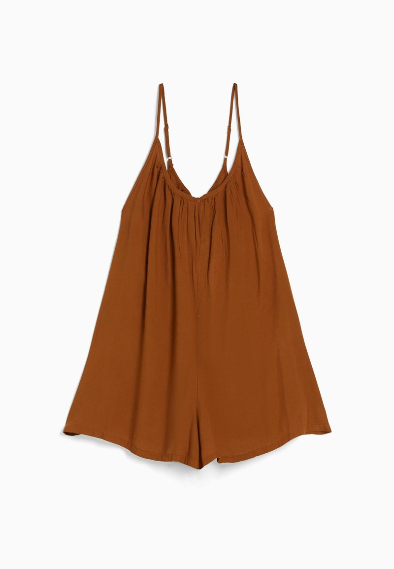 Bershka Jumpsuit donkerbruin Bershka Jumpsuit donkerbruin