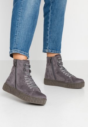 Platform ankle boots - light grey