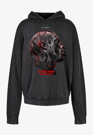 FLYING HIGH OVERSIZE HOODY FLYING HIGH OVE - Džemperis su gobtuvu - acid black