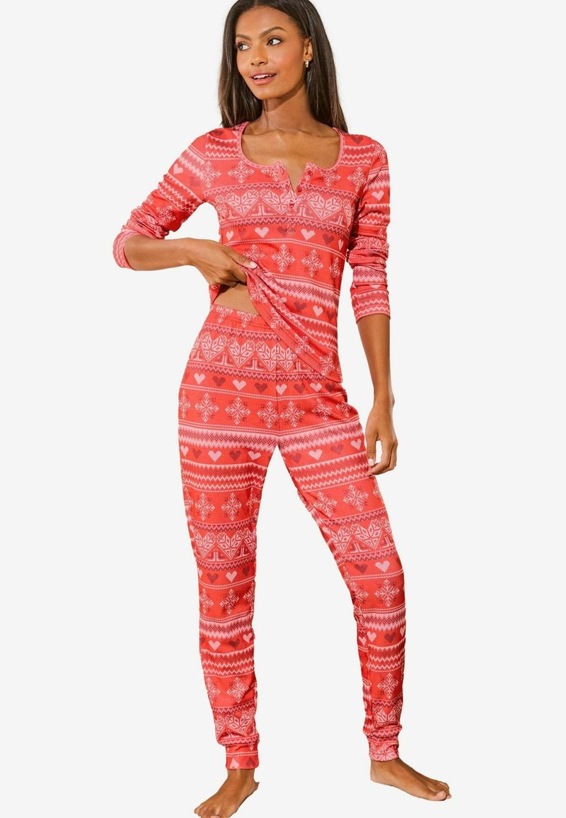Lipsy REGULAR FIT - CHRISTMAS SET - Pijamale - red fairisle