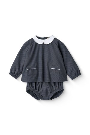 CHECKERED SET UNISEX - Top s dlouhým rukávem - brown/ blue check comb.