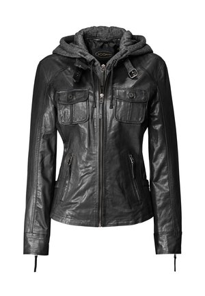 Lederjacke - black