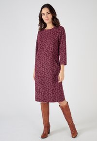 Damart Abito in maglia - bordeaux jacquard