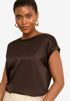 REGULAR FIT - T-shirt print - brown
