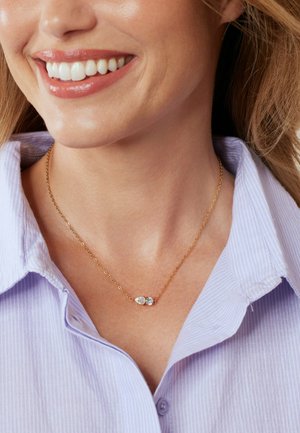 Lucardi, Necklace - gold zirconia