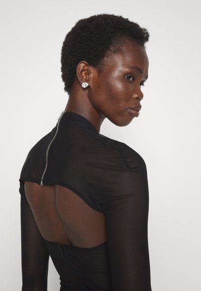 David Koma CRYSTAL BUCKLE DIAMOND CUTOUT MINI DRESS - Koktel haljina / svečana haljina - black/silver