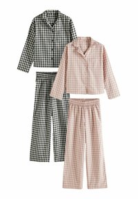 2 PACK SET - Pyjama set - pink gingham check black gingham check