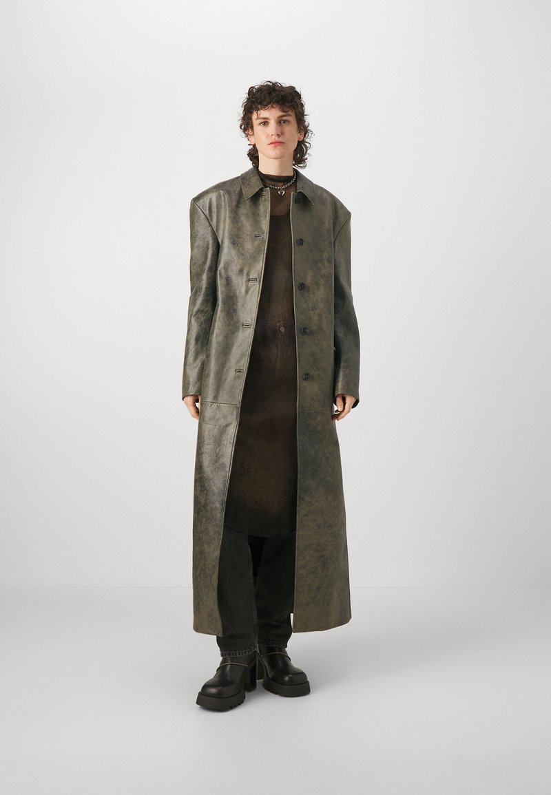 032c STONECUTTER EXTRA LONG - Klassischer Mantel - grey green 