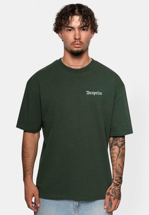 Dropsize HEAVY EMBO - Tricou basic - dark green