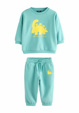 JOGGERS SET - Dressikomplekt - green yellow dino