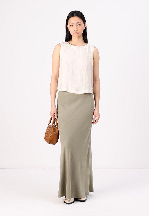 SLFVIVA LENA SUN NOOS - Maxi skirt - vetiver3
