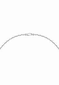 Syllverked kedja halsband med en elegant design som har texturerade länkar, en polerad yta och en säker låsning.