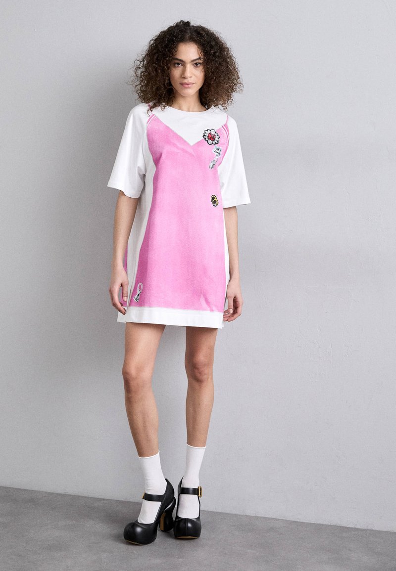 marc jacobs shirt dress Marc Jacobs T Shirt Dress Womens XS Rainbow Multicolor Hanky Handkerchief  Hem