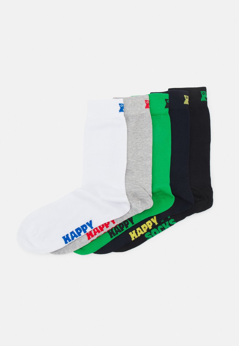 Happy Socks SOLID SOCKS UNISEX 5 PACK - Socken - white