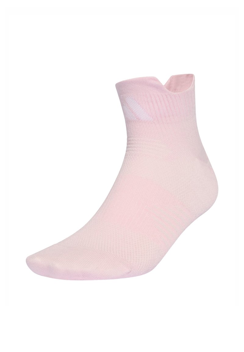 Ροζ κάλτσα αστραγάλου από υλικό με υφή, με ριμπ μανσέτα και διακριτικό μοτίβο στο πλάι. Μαλακό, εφαρμοστό σχέδιο.