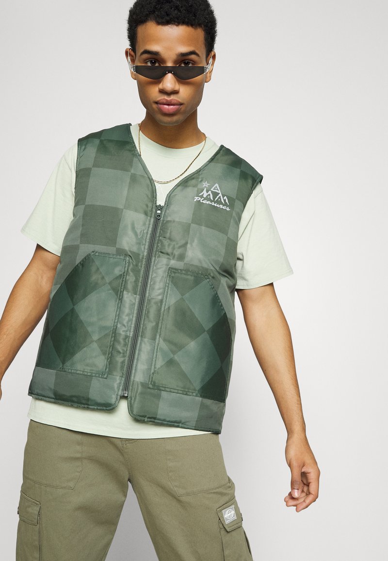 Herren Leichte Jacken | HUF HUF X PLEASURES MIDLAND VEST Weste olive/oliv - VO37042 Herren Leichte Jacken | HUF HUF X PLEASURES MIDLAND VEST Weste olive/oliv - VO37042