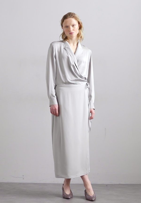 TIE WRAP - Wrap skirt - platinum4