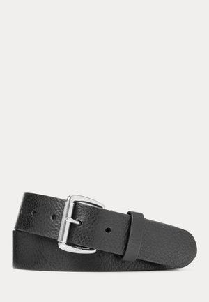 TUMBLED LEATHER BELT - Gürtel - black