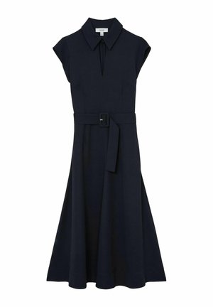 Reiss, REGULAR FIT - SLOANE COLLARED BELTED MIDI DRESS . - Paitamekko - navy