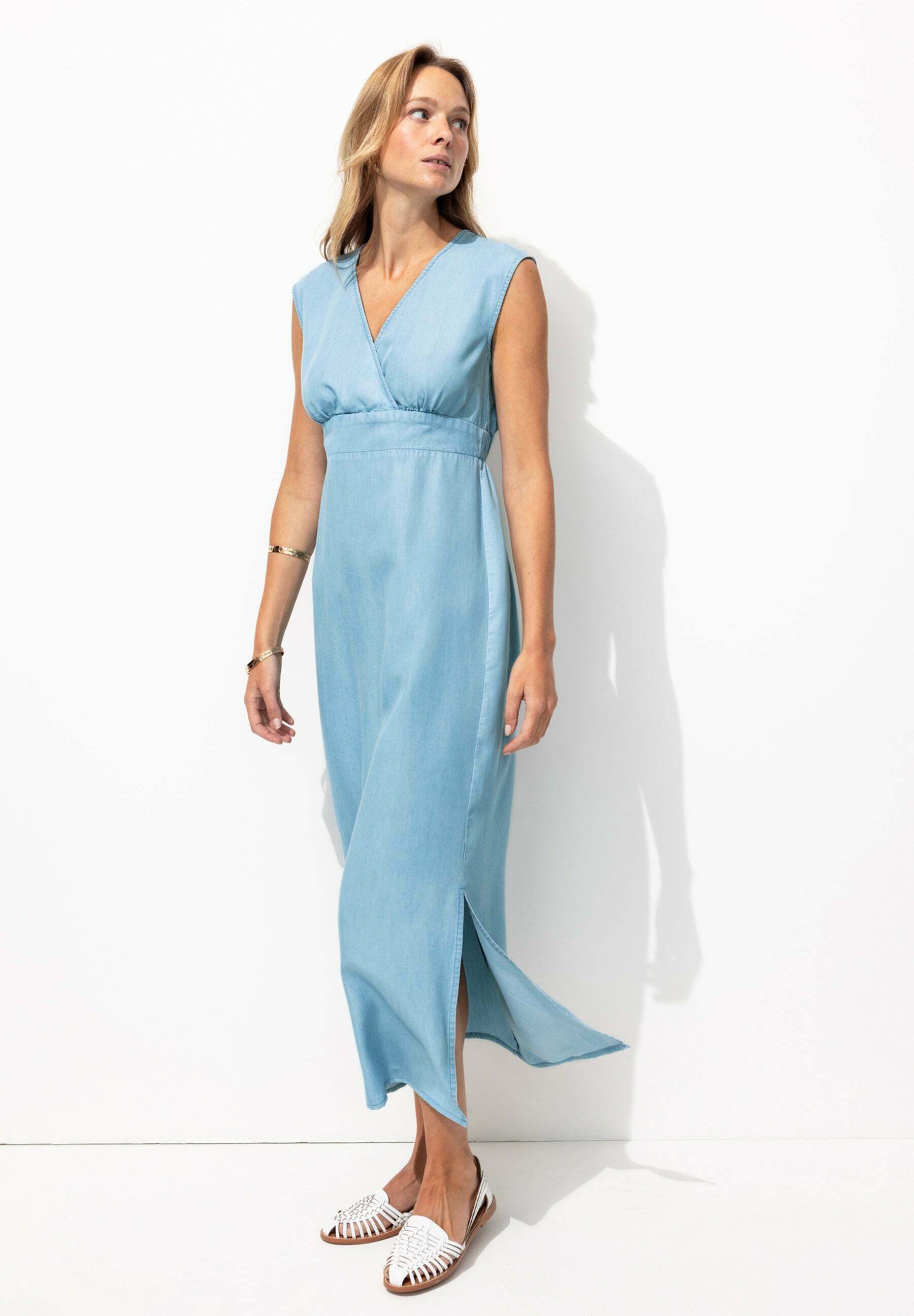 Robe denim sans manches wrapped in blue Levi's | La Redoute
