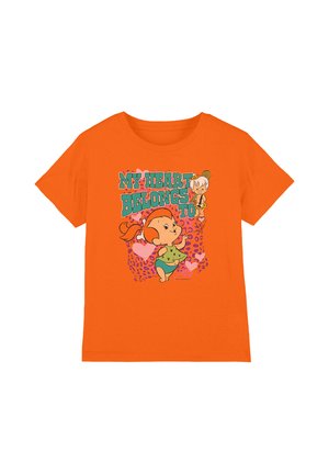 Cotton Soul, FLINTSTONES MY HEART UNISEX - Print T-shirt - orange